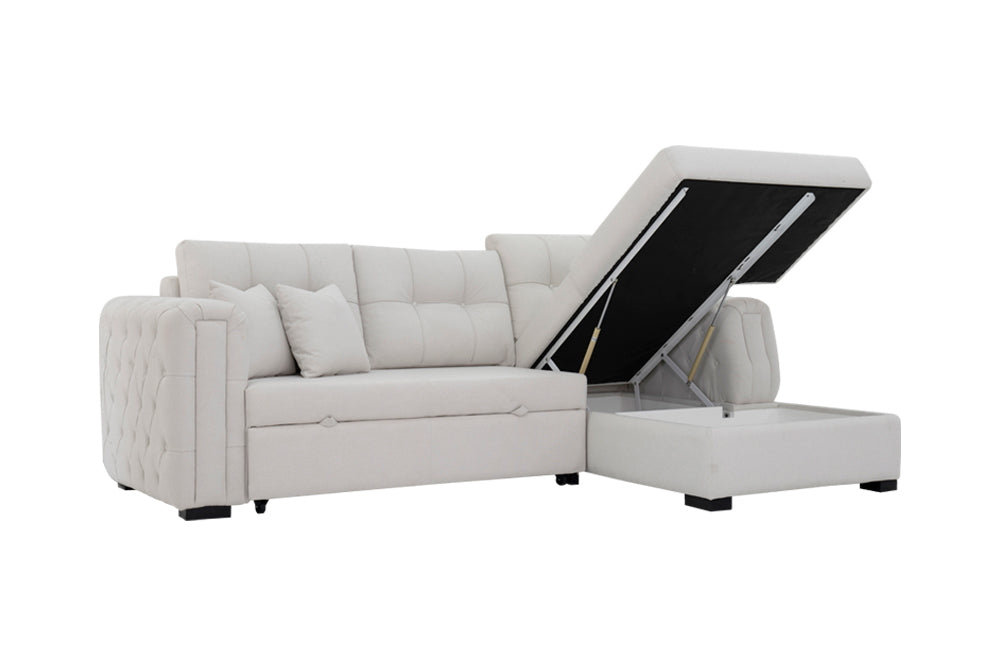 L Shaper Storage Sofa Bed